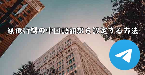 紙飛行機の中国語翻訳を設定する方法