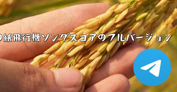 <b>私の紙飛行機ソングスコアのフルバージョン</b>