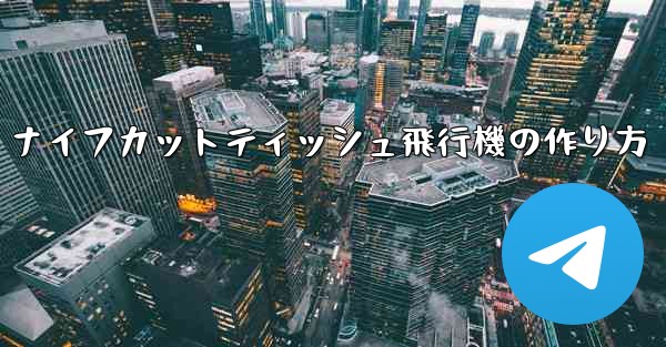 <b>ナイフカットティッシュ飛行機の作り方</b>