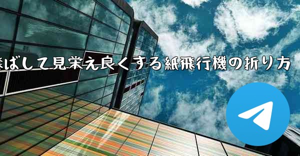 一番遠くまで飛ばして見栄え良くする紙飛行機の折り方