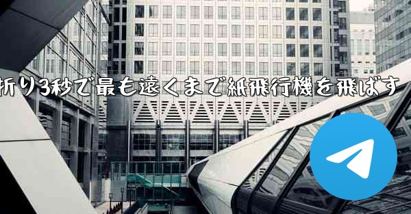 小さな飛行機を折り3秒で最も遠くまで紙飛行機を飛ばす