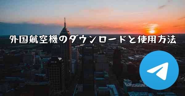 <b>外国航空機のダウンロードと使用方法</b>