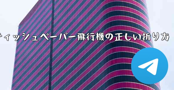 ティッシュペーパー飛行機の正しい折り方