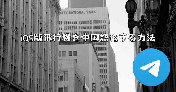 <b>iOS版飛行機を中国語化する方法</b>