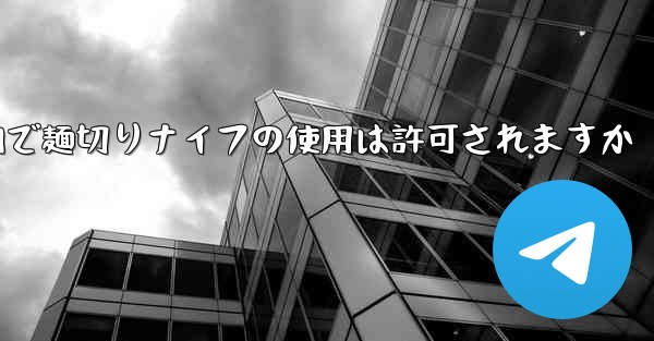 飛行機内で麺切りナイフの使用は許可されますか