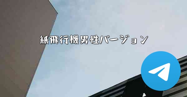 紙飛行機男性バージョン