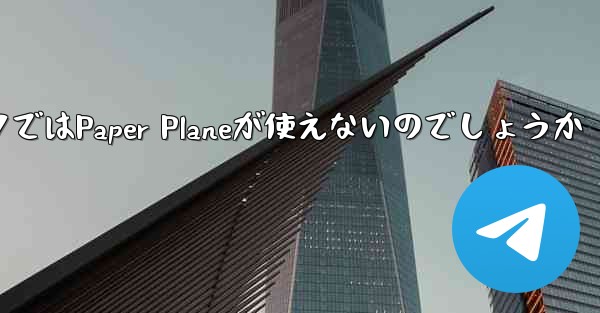 なぜ国内ネットワークではPaper Planeが使えないのでしょうか