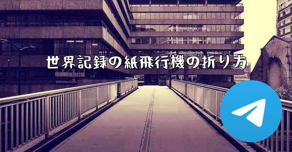 世界記録の紙飛行機の折り方