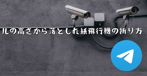 100メートルの高さから落とした紙飛行機の折り方