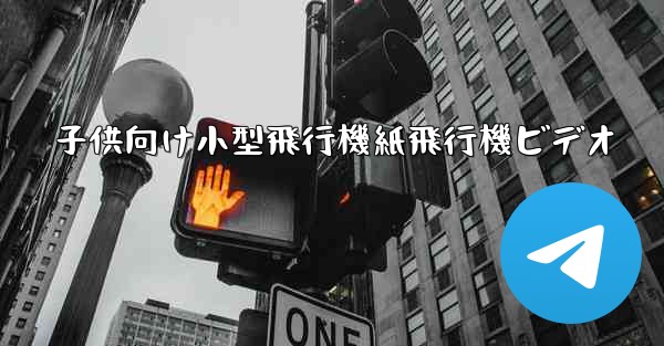 <b>子供向け小型飛行機紙飛行機ビデオ</b>