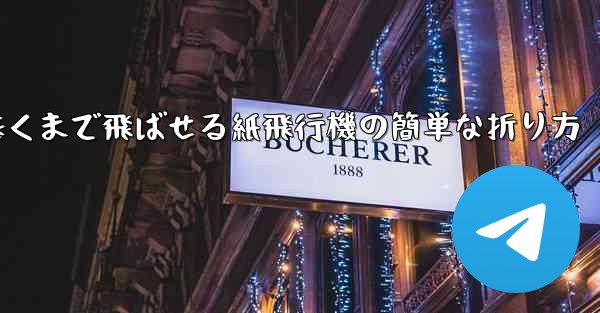 遠くまで飛ばせる紙飛行機の簡単な折り方