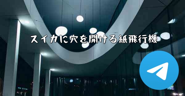 <b>スイカに穴を開ける紙飛行機</b>