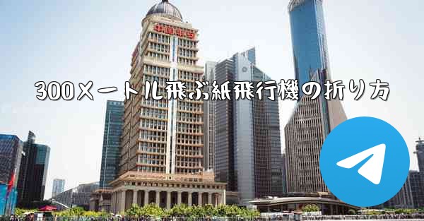 300メートル飛ぶ紙飛行機の折り方
