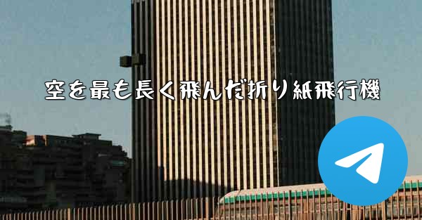空を最も長く飛んだ折り紙飛行機