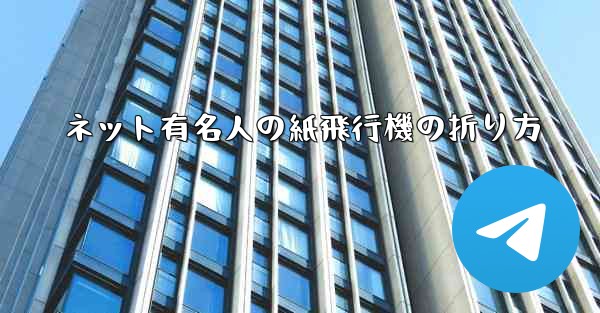 ネット有名人の紙飛行機の折り方