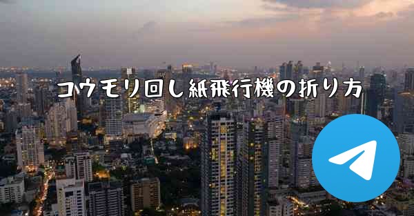 コウモリ回し紙飛行機の折り方