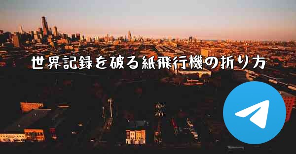 <b>世界記録を破る紙飛行機の折り方</b>