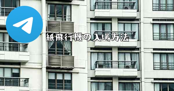 <b>紙飛行機の入場方法</b>