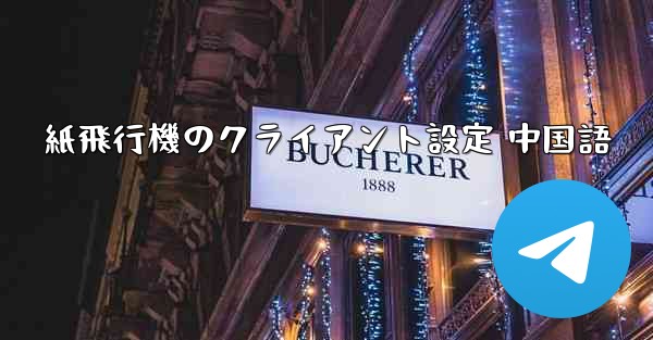 紙飛行機のクライアント設定 中国語
