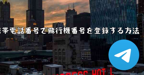 国内携帯電話番号で飛行機番号を登録する方法