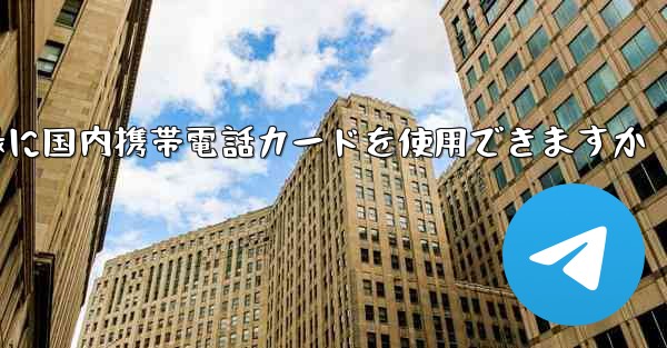 飛行機の登録に国内携帯電話カードを使用できますか