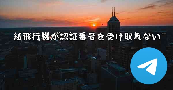 紙飛行機が認証番号を受け取れない