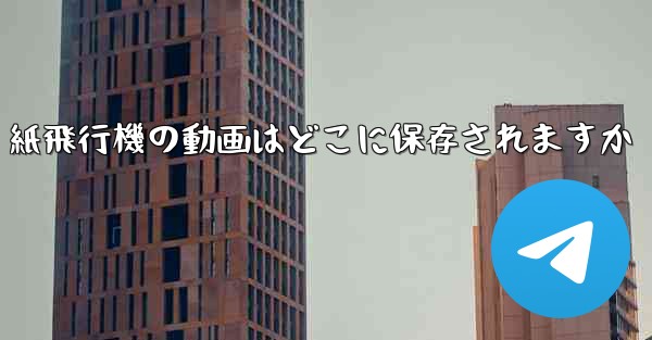 紙飛行機の動画はどこに保存されますか
