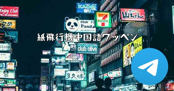 <b>紙飛行機中国語ワッペン</b>