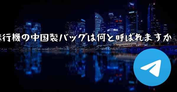紙飛行機の中国製バッグは何と呼ばれますか