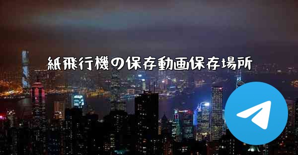 紙飛行機の保存動画保存場所