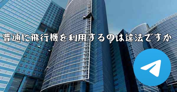 <b>普通に飛行機を利用するのは違法ですか</b>