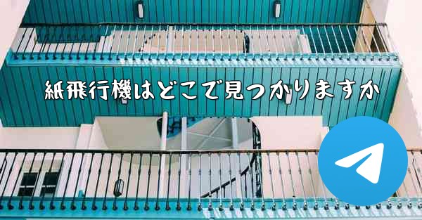 紙飛行機はどこで見つかりますか