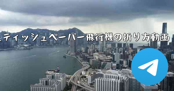 ナイフを使ったティッシュペーパー飛行機の折り方動画