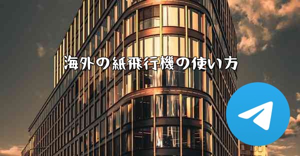 海外の紙飛行機の使い方