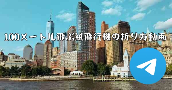100メートル飛ぶ紙飛行機の折り方動画