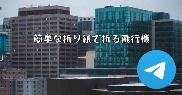簡単な折り紙で折る飛行機