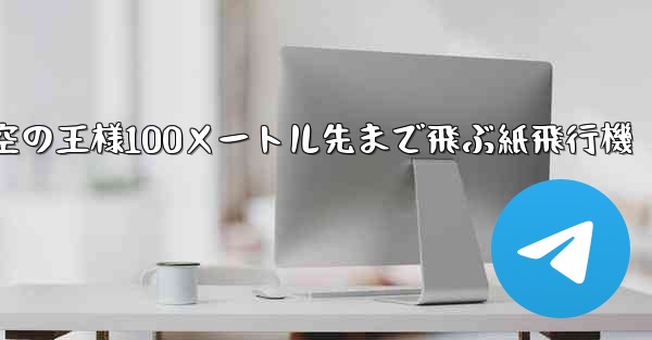 空の王様100メートル先まで飛ぶ紙飛行機