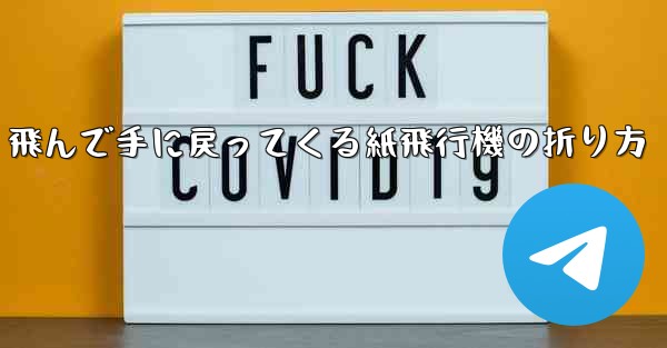 飛んで手に戻ってくる紙飛行機の折り方