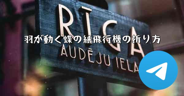 羽が動く蝶の紙飛行機の折り方