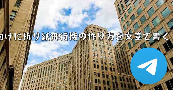 ２年生向けに折り紙飛行機の作り方を文章で書く