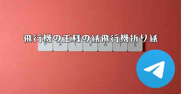 飛行機の王様の紙飛行機折り紙