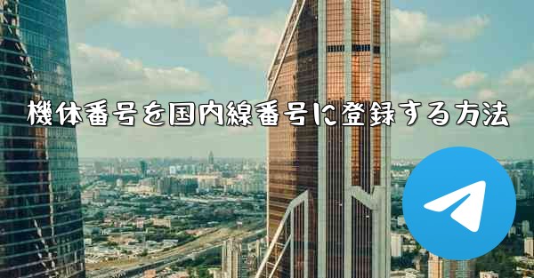 機体番号を国内線番号に登録する方法