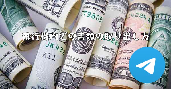 飛行機内での書類の取り出し方