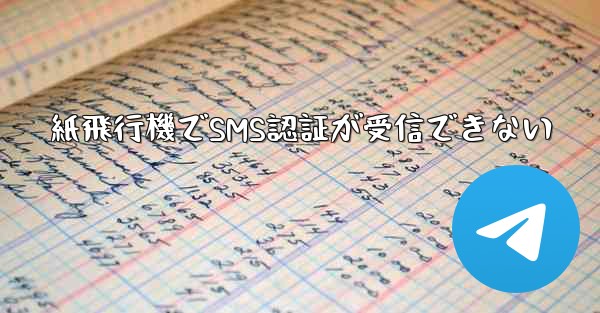 紙飛行機でSMS認証が受信できない