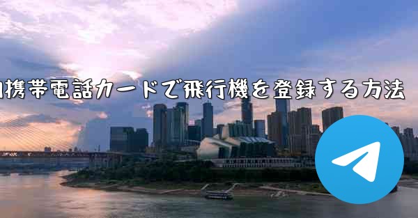 国内携帯電話カードで飛行機を登録する方法