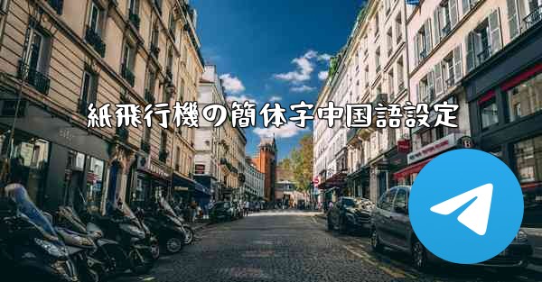 紙飛行機の簡体字中国語設定