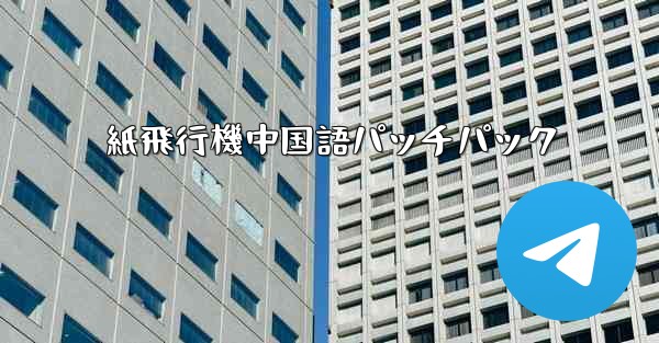 紙飛行機中国語パッチパック