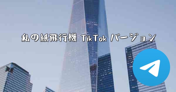 私の紙飛行機 TikTok バージョン