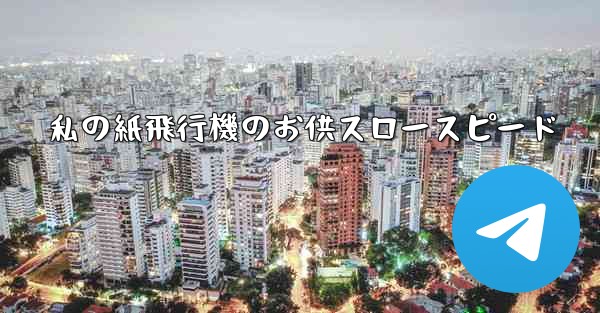 私の紙飛行機のお供スロースピード