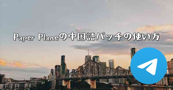 Paper Planeの中国語パッチの使い方